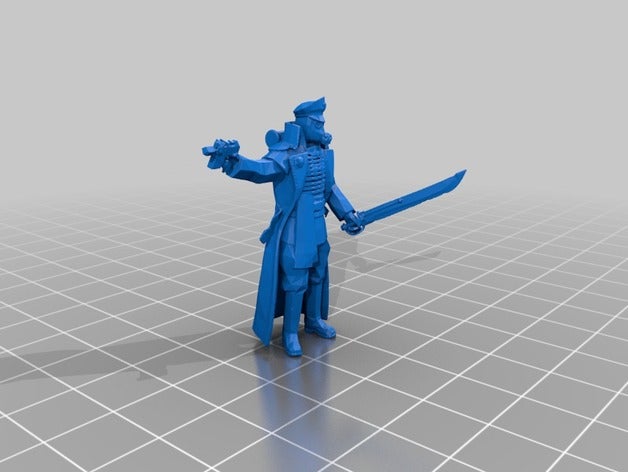spazio comissar persone death korps krieg 3D print model - Mito3D