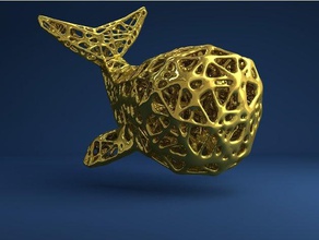 balena, di voronoi stile animali 3d balena 3d print model - Mito3D