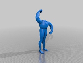 uzun bacaklı kirby, kaslı kolları modelleri 3d print model - Mito3D