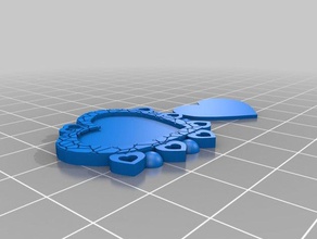 heart letter jewelry 3d print model - Mito3D