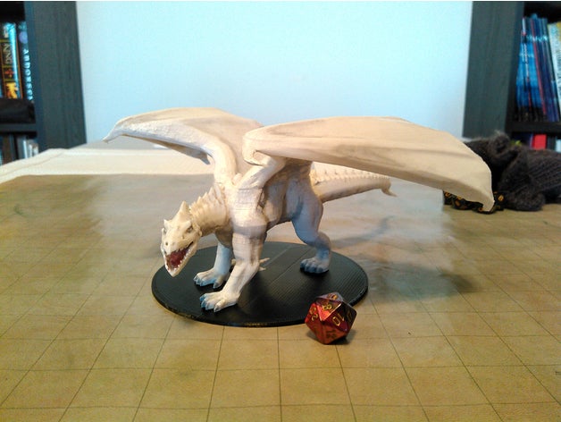 white dragon games dnd dragon dragons dungeons & dragons dungeons dragons pathfinder white white dragon 3D print model - Mito3D