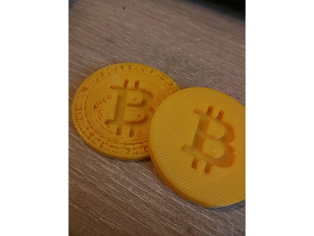 bitcoin - bitcoin coin 3d printing bitcoin bitcoin coin bitcoins coin jeton piece 3D print model - Mito3D