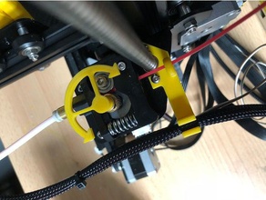 ender 2 filament-f hrung filament guide mit kabelhalter cable holder 3d printer parts creality 3d print model - Mito3D