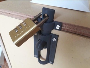 lock door boxes padlock household supplies boite box cadenas close porte safe secret security verrou 3d print model - Mito3D