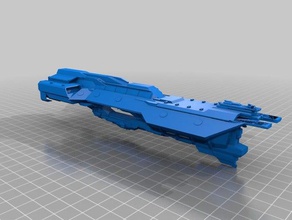 unsc phoenix support vessel models halo ships spaceship warship 3d print model - Mito3D