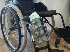 wheelchair water bottle holder parts 3d print model - Mito3D