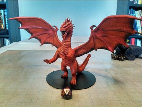 red dragon Spiele dnd Drachen dungeons & dragons 3d print model - Mito3D