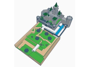 hyrule castle low poly juegos de video castillo la leyenda zelda enlace ocarina del tiempo oot 3d print model - Mito3D