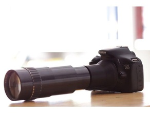 zeiss ikon adaptateur de monture ef canon conçu talon 250 f43 la caméra eos appareil photo numérique oldschool objectif du projecteur 3d print model - Mito3D