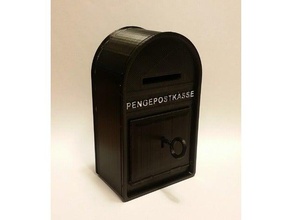 danish pengepostkasse money mail box containers design dansk denmark fun mailbox mini miniature piggybank piggy bank replica 3d print model - Mito3D