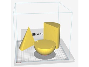 cross section cone cylinder sphere magnets math magnet openscad teaching aid 3d print model - Mito3D