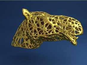 dromedario cammello testa di voronoi stile animali 3d 3d print model - Mito3D