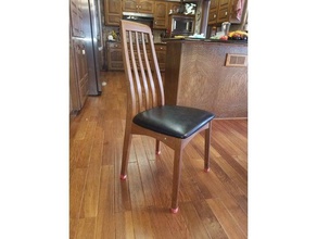 personnalisable chaise en bois patin rectangulaire décor pied openscad pavé la butée 3d print model - Mito3D