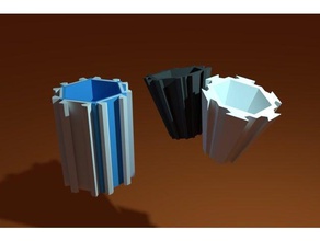 hex corallo contenitore i contenitori frullatore scrivania pen utile 3d print model - Mito3D