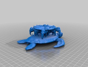 mundodisco La impresión en 3d el elefante las tortugas de mar terry pratchett la tortuga 3d print model - Mito3D