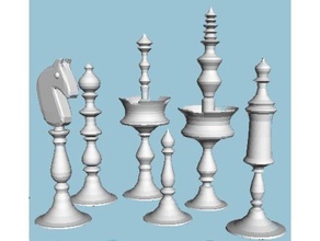 selenus style chess set boardgame boardgames piece pieces stratergy toy toys 3d print model - Mito3D