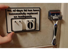 dentifrice couvercle salle de bains signe la comédie drôle 3d print model - Mito3D