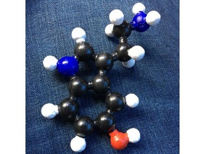 serotonin-stick-ball-Modell atom Liebe Droge Moleküle Wissenschaft serotonin stick ball 3d print model - Mito3D