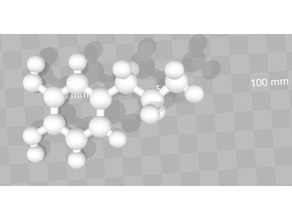 la dopamine bâton de boule modèle l'atome composé chimique se sentir bien molécule science 3d print model - Mito3D