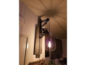ze applique puleggia luce montaggio a parete Stampante 3d parti la lampada rustico 3d print model - Mito3D