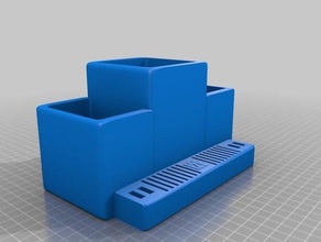 desk organizer pencil sd usb holder organization card 3d print model - Mito3D