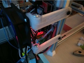 hypercube 2020 angeschlagenen fan-mount 3d Drucker Zubehör 80-mm-Lüfter 3d print model - Mito3D