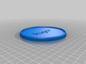 ruger coaster kitchen & dining 3d print model - Mito3D