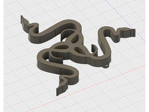el logotipo de razer keycahin llaveros La impresión 3d teclado llavero ratón la impresora logo 3d print model - Mito3D