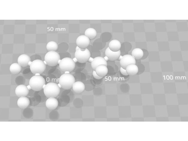 adrenalina bastone palla modello l'adrenalina atom chimica molecola scienza 3D print model - Mito3D