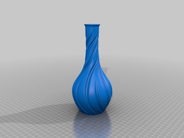 vase double-gorge décor spirale 3D print model - Mito3D