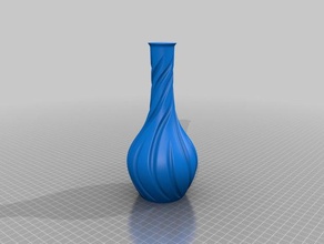 vaso dual-estriada decoração espiral 3d print model - Mito3D