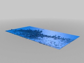 chicago skyline 3d harita binalar ve yapılar haritalar kabartma bina göster 3d print model - Mito3D