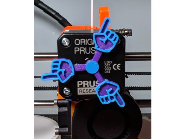 dos más extrusora de rotación los visualizadores Impresora 3d accesorios indicador la diversión mk2 mk3 original prusa i3 3D print model - Mito3D