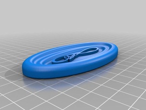 elliptical soap dish fusion file household blank infinite love soapdish holder tray 3d print model - Mito3D