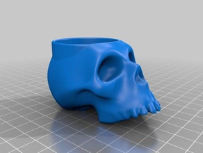 skull shot kitchen & dining glass shotglass 3d print model - Mito3D