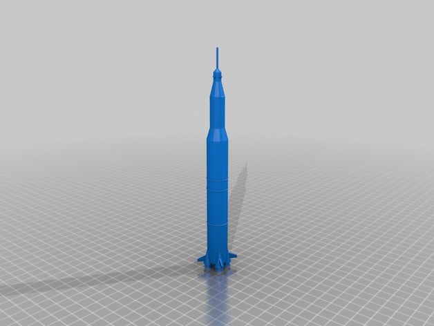 saturn v rocket physics & astronomy 3D print model - Mito3D