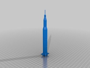 saturno v, el cohete de física y astronomía 3d print model - Mito3D
