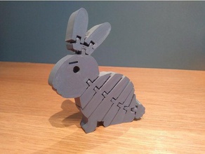 flexi-Kaninchen-starke verbindungen Tiere artikuliert bunny Ostern Osterhase Kaninchen einfach drucken flexibel kein support Ort - Spielzeug 3d print model - Mito3D