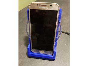 support chargeur sans fil samsung s6 s7 ménage de galaxy soutien téléphone 3d print model - Mito3D