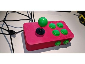usb joystick arcade raspberry pi 3 diy caso o mame pi3 framboesa retro retropie 3d print model - Mito3D