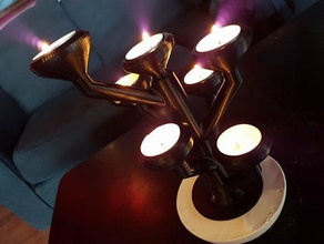Kerze Baum v2 Dekor Kandelaber Licht Tee Teelicht 3d print model - Mito3D