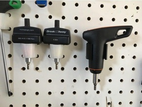 pegboard mont spécialisé fixe d'une clé dynamométrique porte-outils & boîtes de vélos des outils vélo outil montage 3d print model - Mito3D