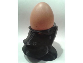 easter island maoi head egg cup kitchen & dining eier eierbecher food fun ostern pasen 3d print model - Mito3D
