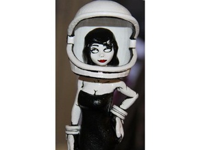 astronaut lady people art designer toy figure sexy statue 3d print model - Mito3D