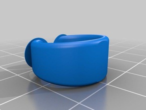 einfache signet - flat-top Ringe 3d print model - Mito3D