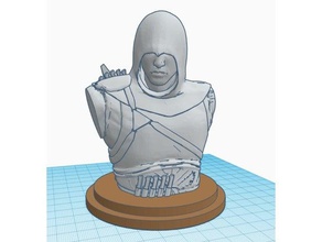 altair bust video games assassin assassins creed display figure game 3d print model - Mito3D