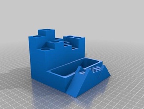 pen holder + sd mountain organization card organizer sdcard 3d print model - Mito3D