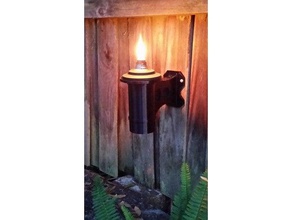 tiki torch fence mount outdoor & garden lights mosquito control holder 3d print model - Mito3D
