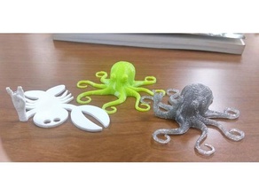 rock lobster animals b52s lulzbot taz octopus rocktopus 3d print model - Mito3D