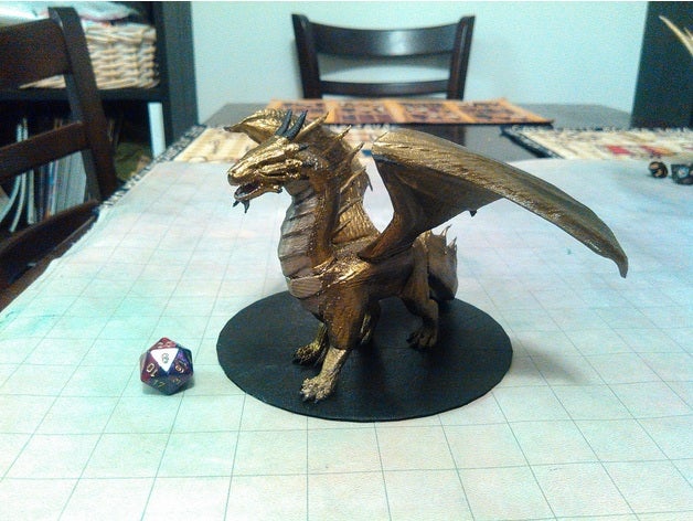 bronzo drago giochi di d&d dnd dungeons & dragons pathfinder 3D print model - Mito3D